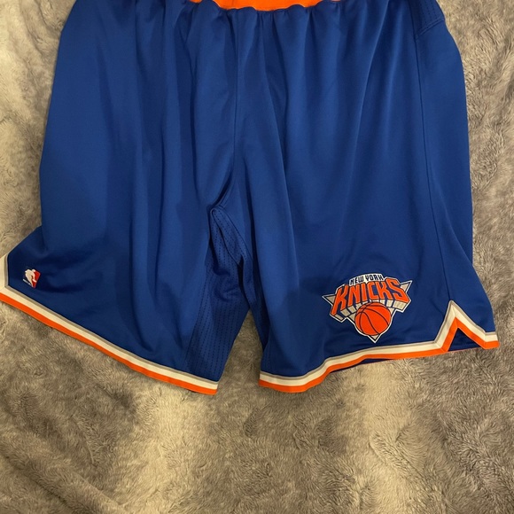 New York knicks game worn shorts nba away